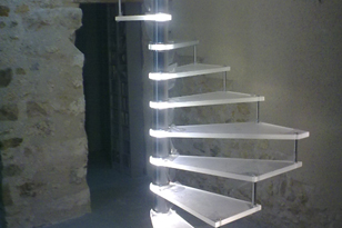 Escalier plexi